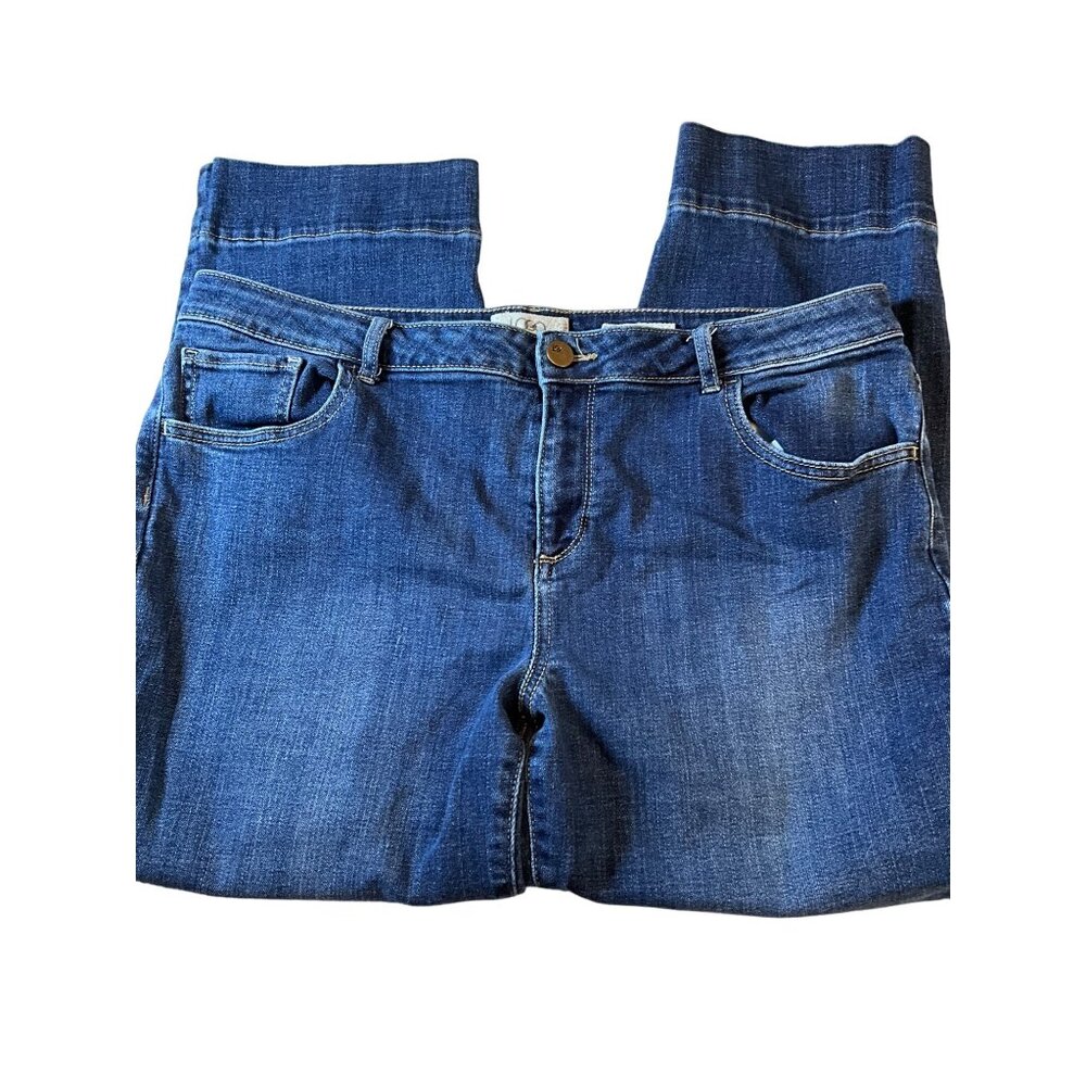 Logo‎ Straight 16P denim capri jeans A347504